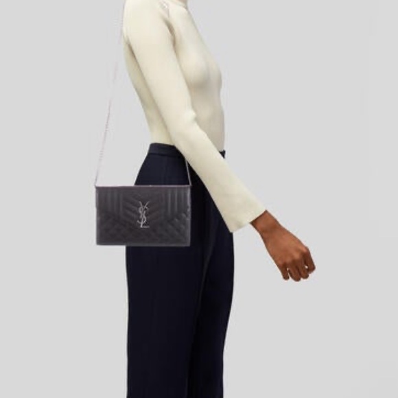 YSL Trinquilt Monogram Envelope Chain Wallet - Picture 2 of 6